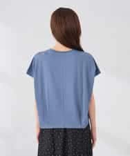 K2KID77035 a.v.v(アー・ヴェ・ヴェ) 【UVカット/接触冷感】フォルムロゴＴシャツ ブルー