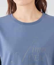 K2KID77035 a.v.v(アー・ヴェ・ヴェ) 【UVカット/接触冷感】フォルムロゴＴシャツ ブルー