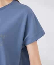 K2KID77035 a.v.v(アー・ヴェ・ヴェ) 【UVカット/接触冷感】フォルムロゴＴシャツ ブルー