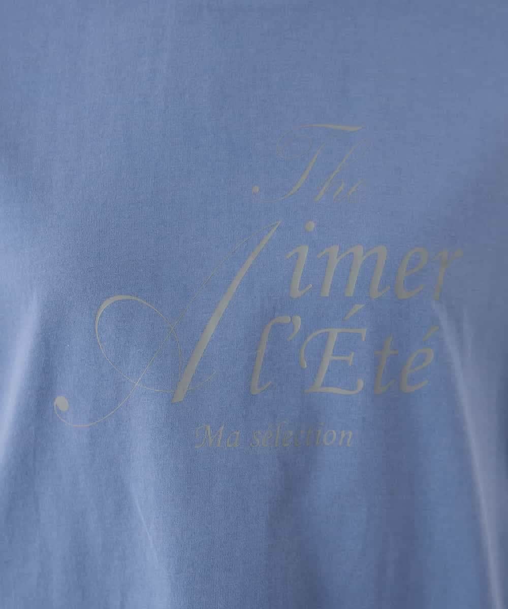 K2KID77035 a.v.v(アー・ヴェ・ヴェ) 【UVカット/接触冷感】フォルムロゴＴシャツ ブルー