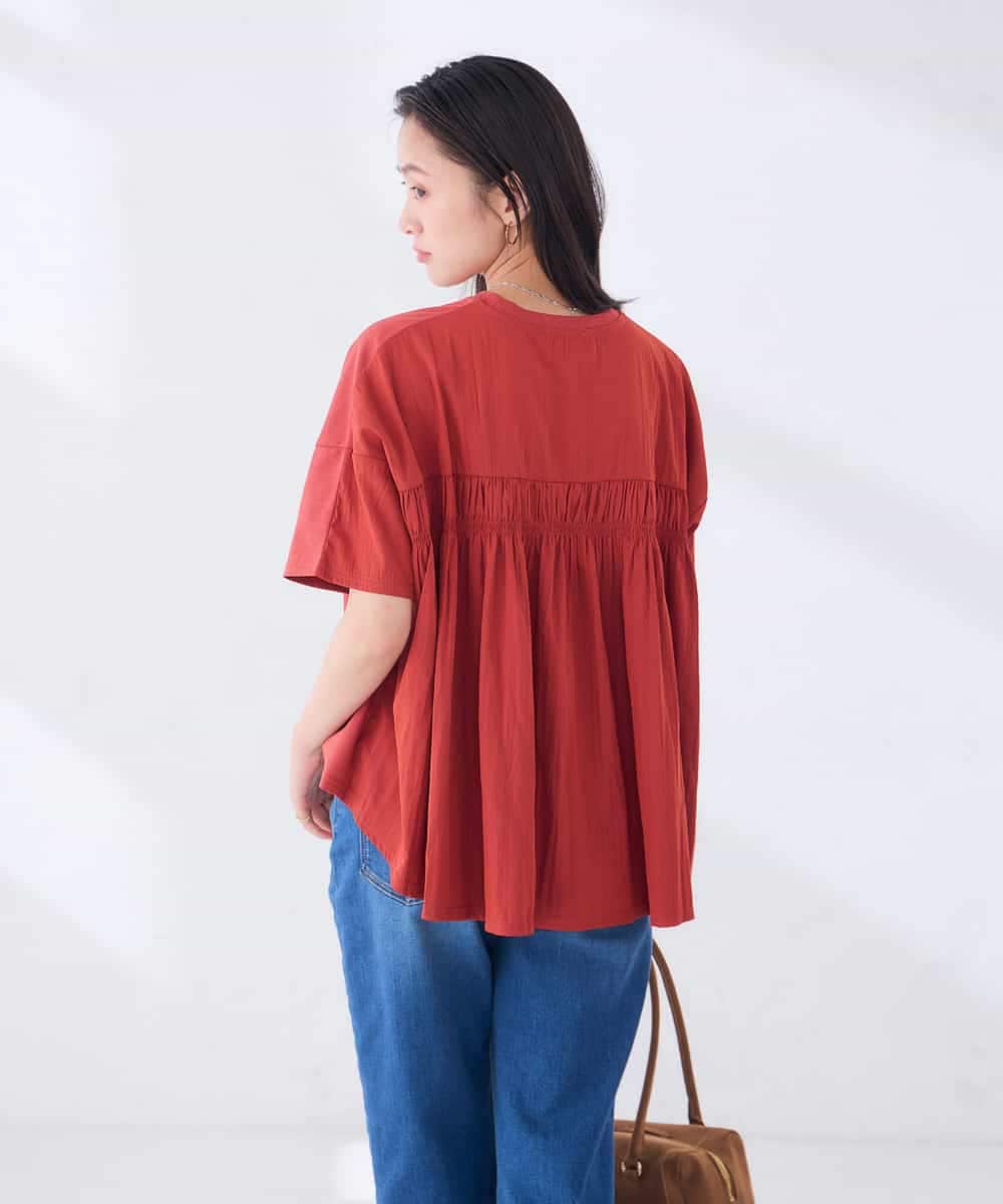 K2KID78044 a.v.v(アー・ヴェ・ヴェ) バックシャーリングTシャツ オレンジ