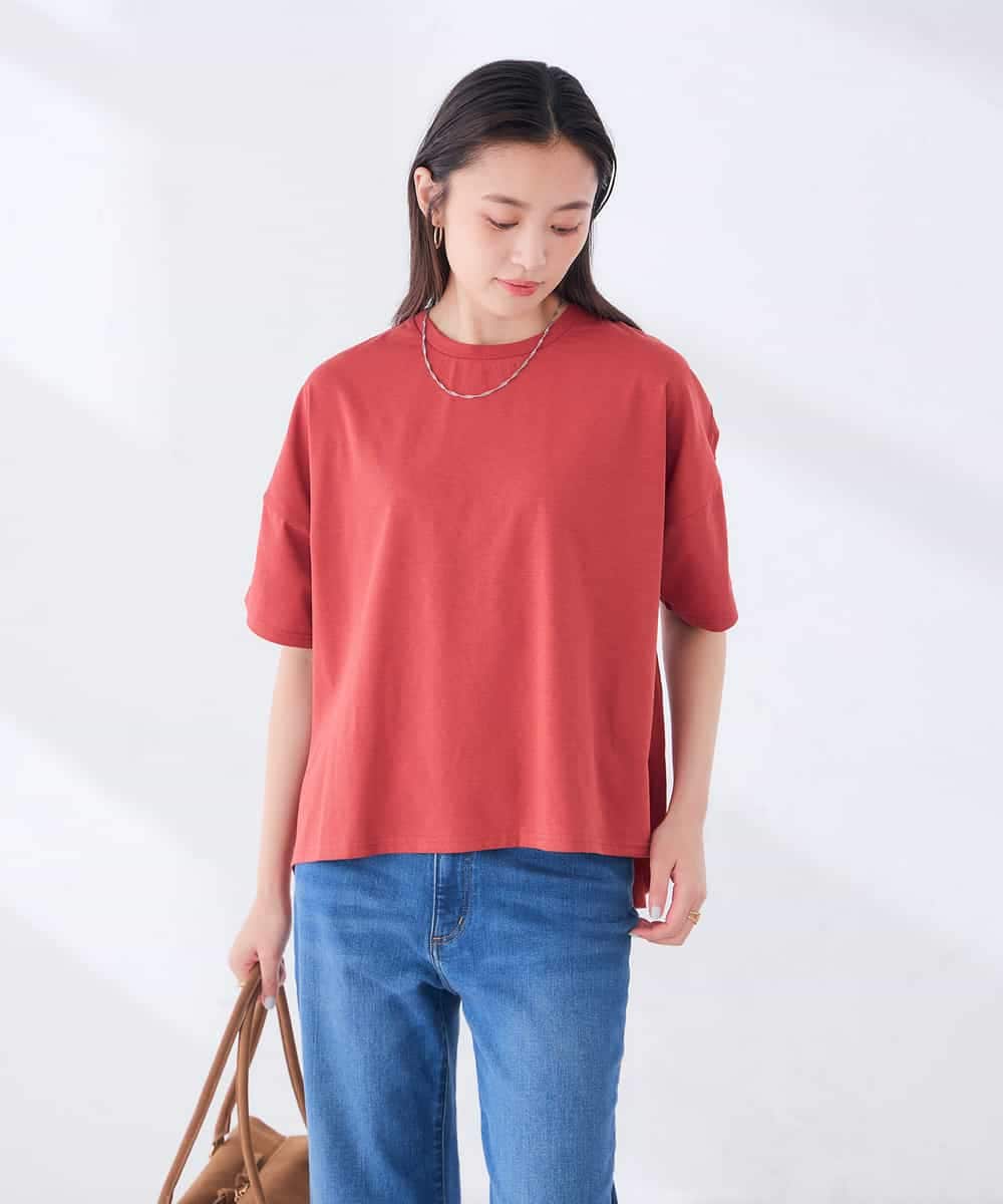 K2KID78044 a.v.v(アー・ヴェ・ヴェ) バックシャーリングTシャツ オレンジ