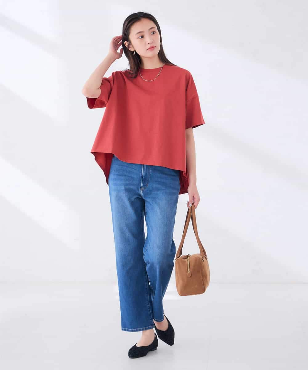 K2KID78044 a.v.v(アー・ヴェ・ヴェ) バックシャーリングTシャツ オレンジ