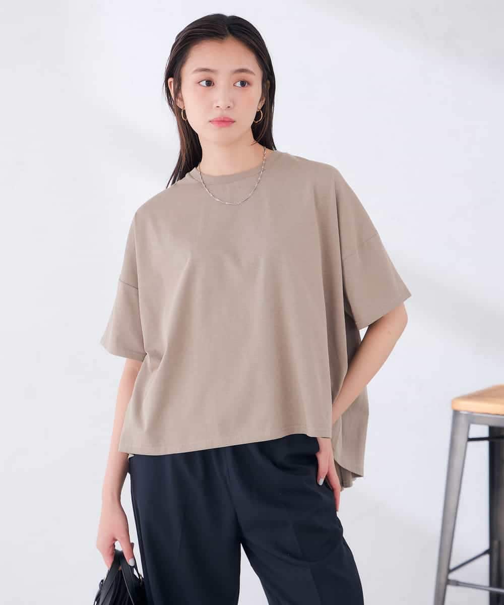 K2KID78044 a.v.v(アー・ヴェ・ヴェ) バックシャーリングTシャツ カーキ