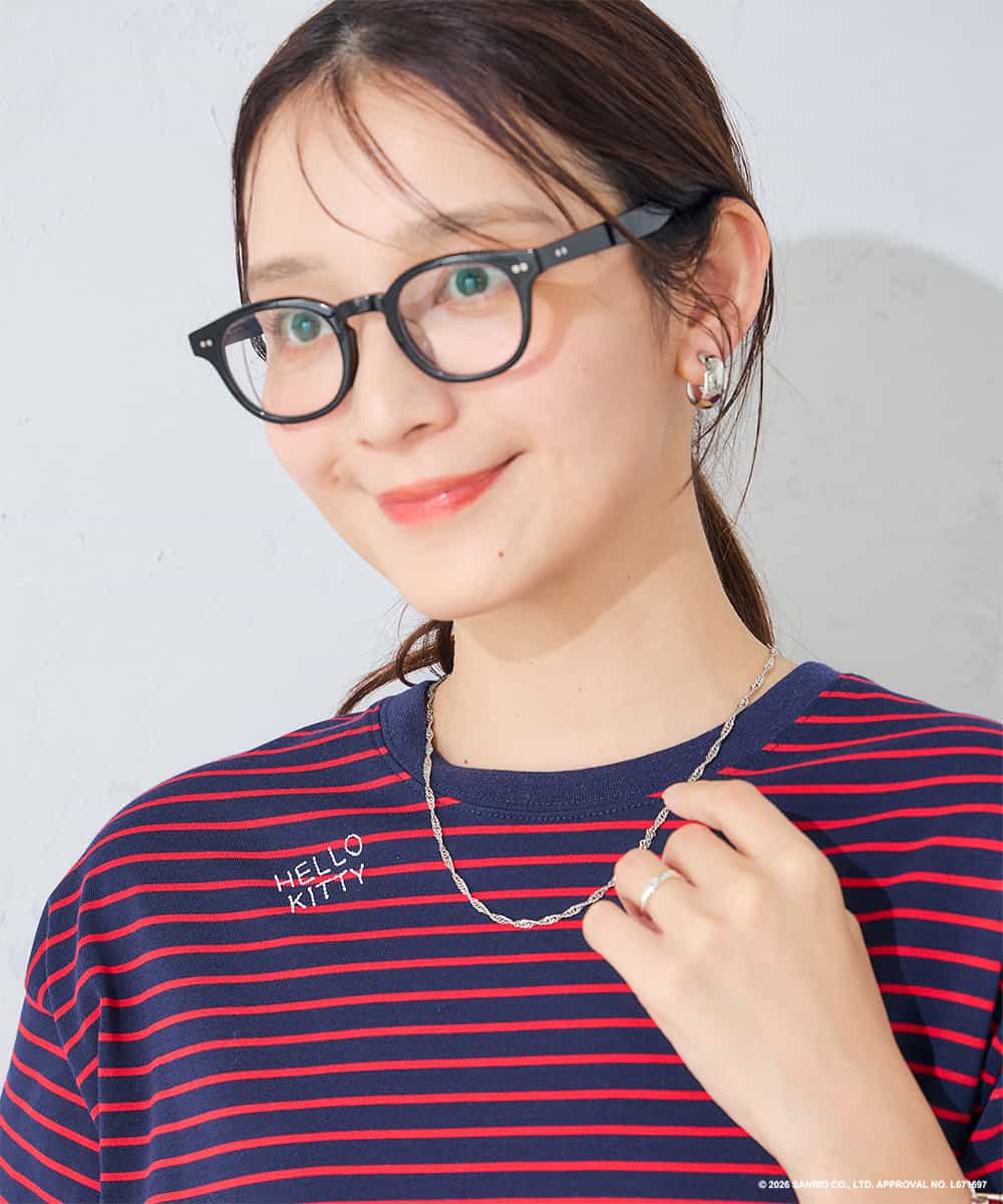K2KID79049 a.v.v(アー・ヴェ・ヴェ) HELLO KITTY クロップドTシャツ ホワイト