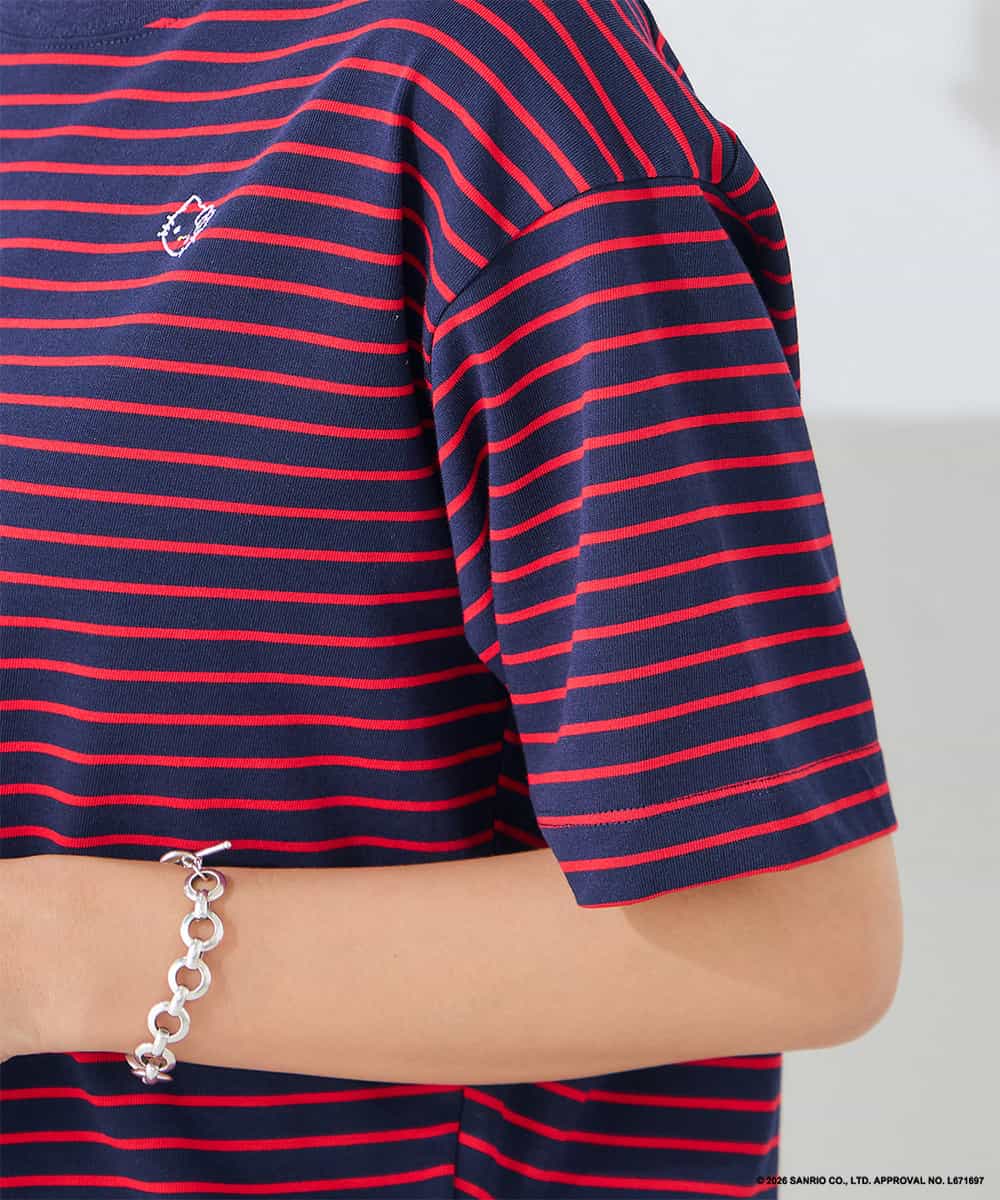 K2KID79049 a.v.v(アー・ヴェ・ヴェ) HELLO KITTY クロップドTシャツ ホワイト