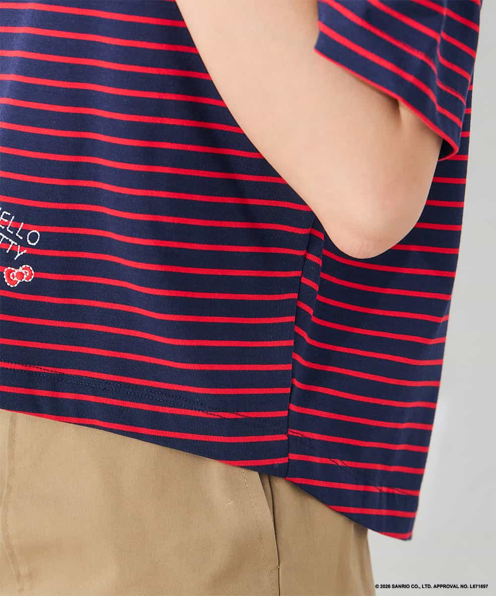 K2KID79049 a.v.v(アー・ヴェ・ヴェ) HELLO KITTY クロップドTシャツ ホワイト