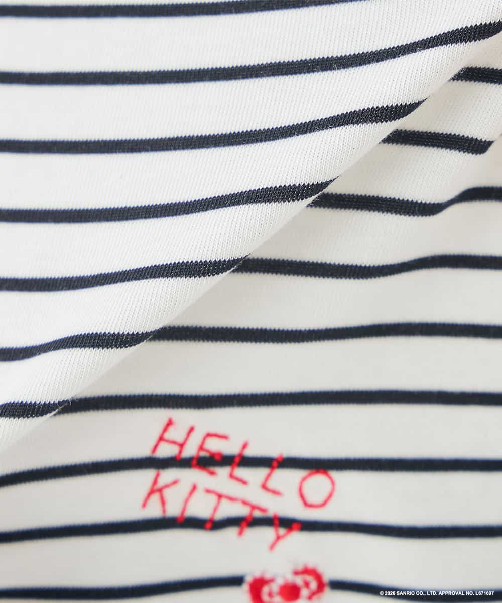K2KID79049 a.v.v(アー・ヴェ・ヴェ) HELLO KITTY クロップドTシャツ ホワイト