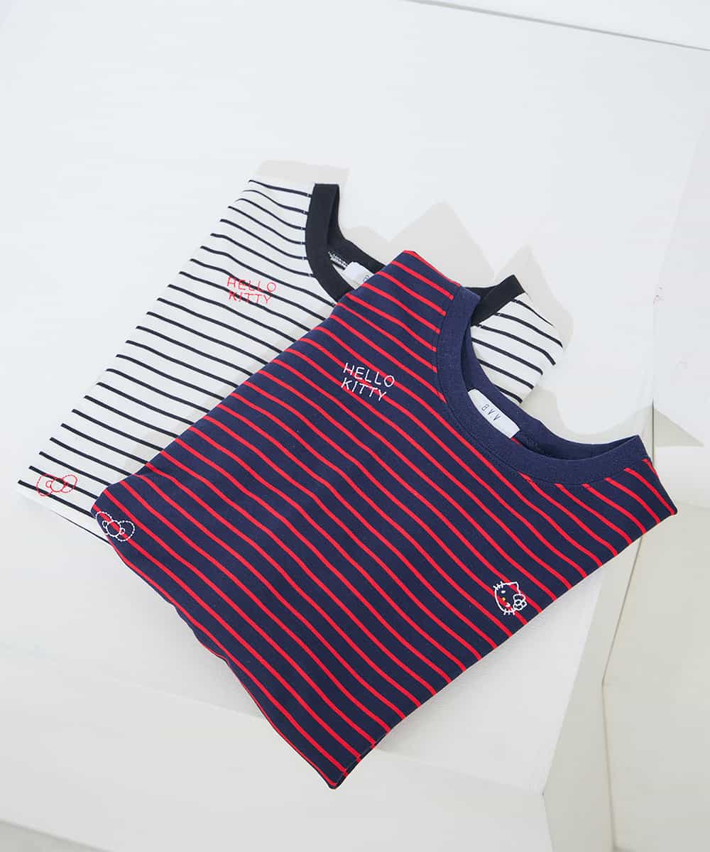 K2KID79049 a.v.v(アー・ヴェ・ヴェ) HELLO KITTY クロップドTシャツ ホワイト
