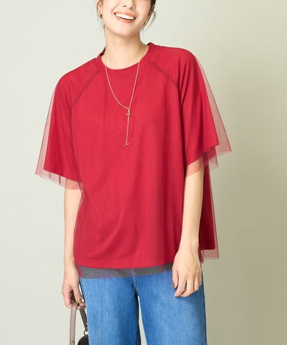 K2KIV24034 a.v.v チュールレイヤードTシャツ