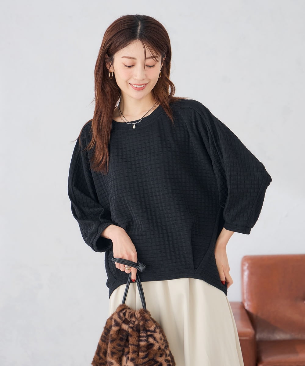 K2KJD43039 a.v.v(アー・ヴェ・ヴェ) ポコポコ ドルマン トップス グリーン