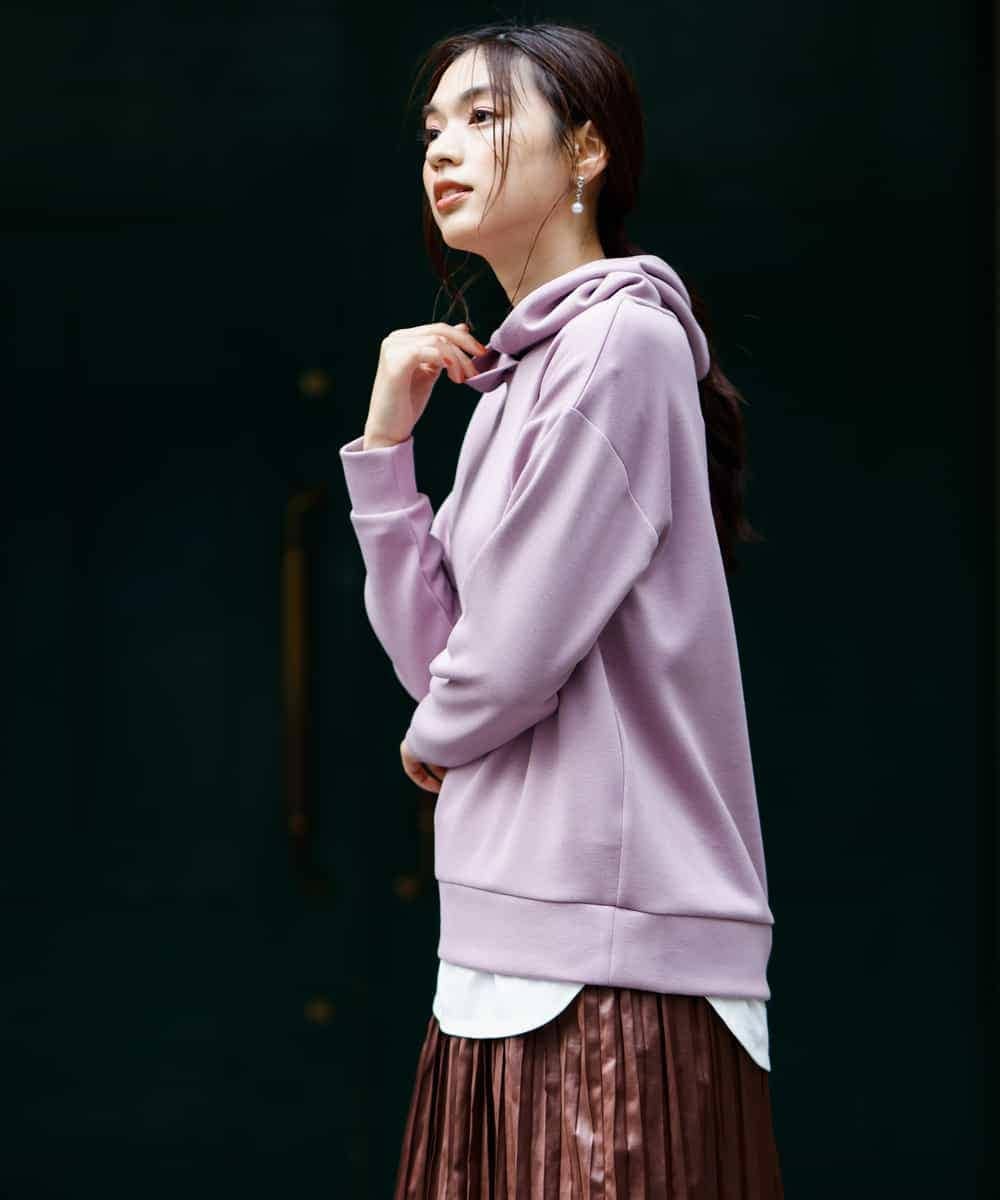 K2KJJ10029 a.v.v(アー・ヴェ・ヴェ) 【抗菌/防臭】ラウンドヘムロングスリーブＴシャツ ボーダー柄