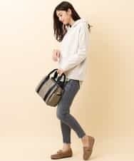 K2KJJ10029 a.v.v(アー・ヴェ・ヴェ) 【抗菌/防臭】ラウンドヘムロングスリーブＴシャツ ボーダー柄