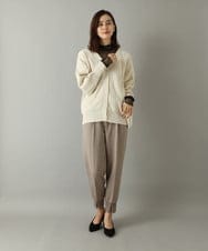 K2KJP13034 a.v.v(アー・ヴェ・ヴェ) ボウタイ付ドットメッシュシアートップス ブラック