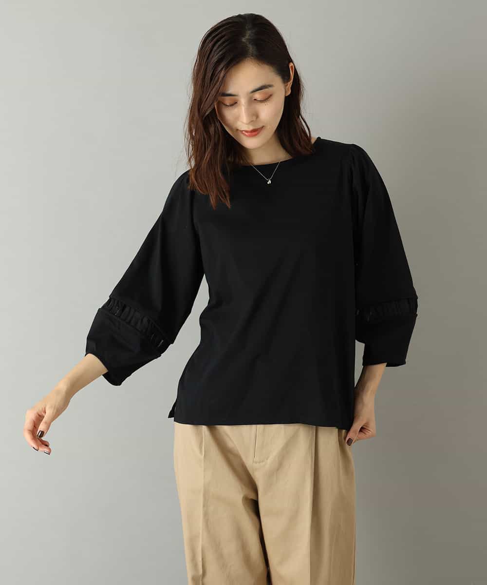 チュール切り替えランタンスリーブトップス(カットソー・Tシャツ) | a.v.v(アー・ヴェ・ヴェ)｜イトキンオンラインストア