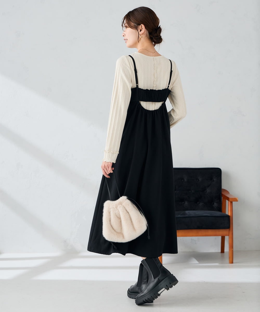 K2KKA07034 a.v.v(アー・ヴェ・ヴェ) ボートネックラメトップス アイボリー