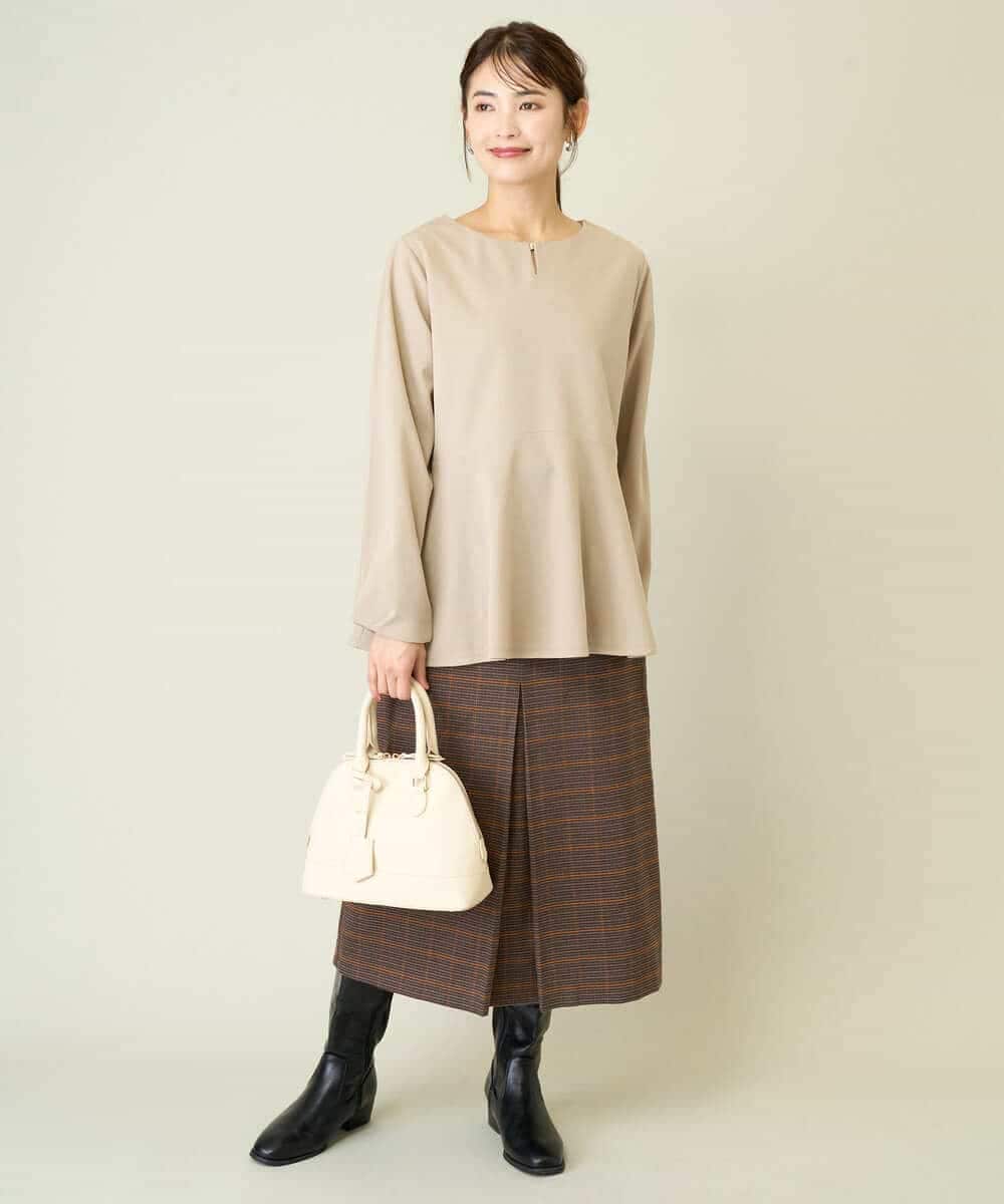 GRL（グレイル）の「ペプラムトップスXスカートニットセットアップ（セットアップ）」 - WEAR