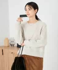 K2KLA41044 a.v.v(アー・ヴェ・ヴェ) ラメ裏起毛タックスリーブスウェット グレー