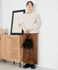 K2KLA41044 a.v.v(アー・ヴェ・ヴェ) ラメ裏起毛タックスリーブスウェット グレー