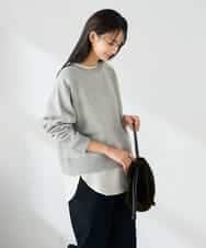 K2KLA41044 a.v.v(アー・ヴェ・ヴェ) ラメ裏起毛タックスリーブスウェット グレー