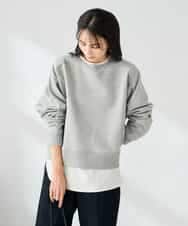 K2KLA41044 a.v.v(アー・ヴェ・ヴェ) ラメ裏起毛タックスリーブスウェット グレー