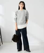 K2KLA41044 a.v.v(アー・ヴェ・ヴェ) ラメ裏起毛タックスリーブスウェット グレー