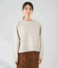 K2KLA41044 a.v.v(アー・ヴェ・ヴェ) ラメ裏起毛タックスリーブスウェット グレー