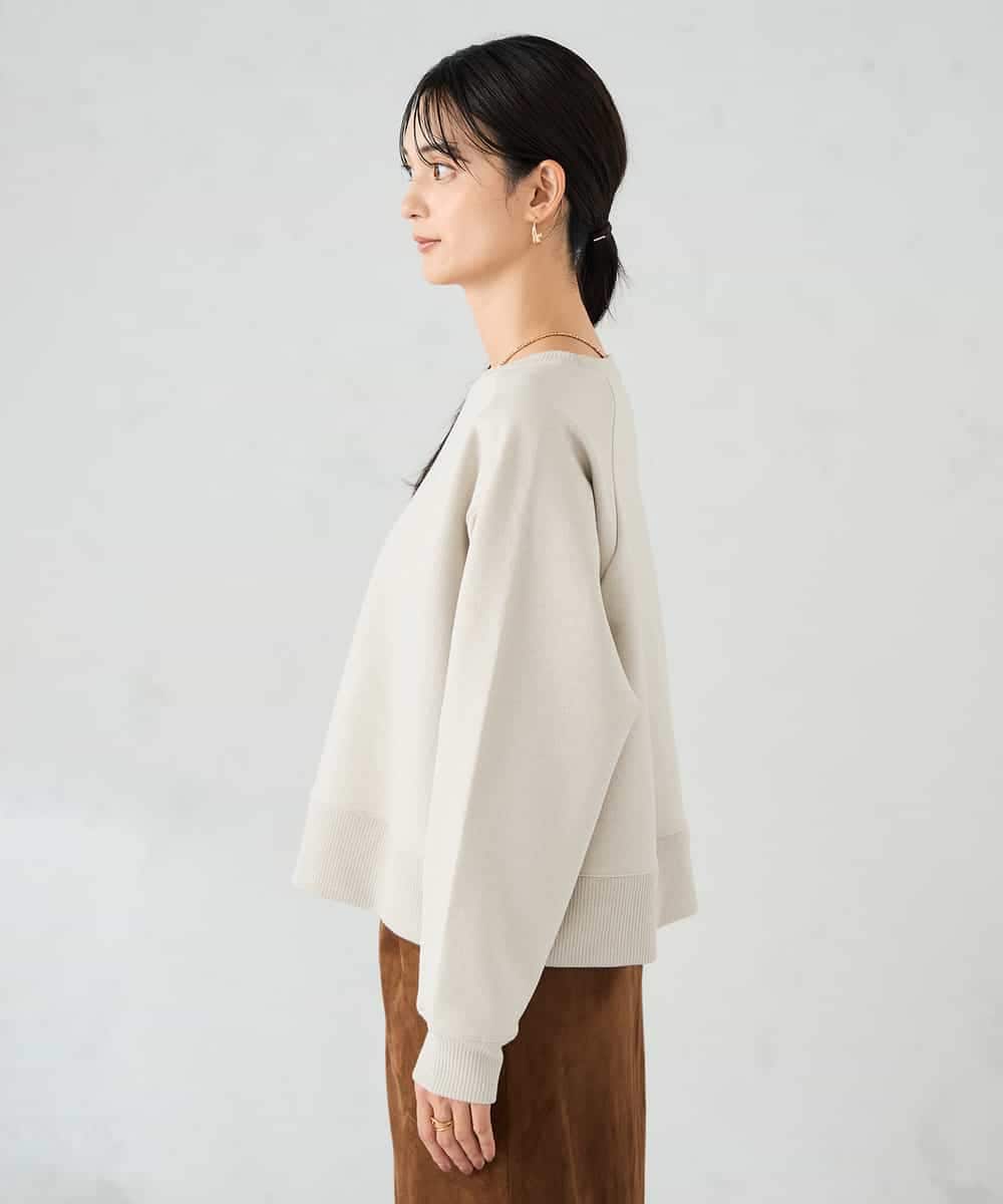 K2KLA41044 a.v.v(アー・ヴェ・ヴェ) ラメ裏起毛タックスリーブスウェット グレー