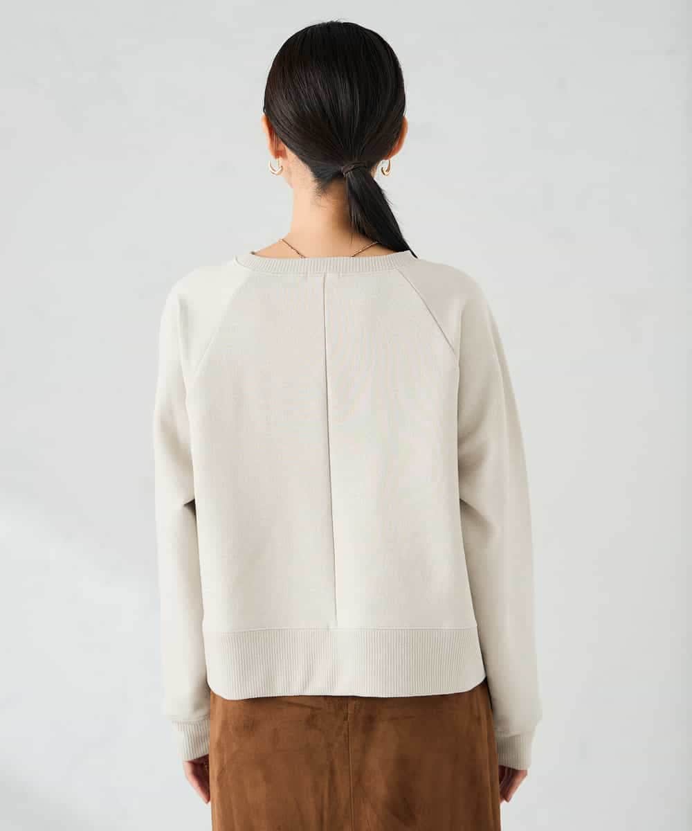 K2KLA41044 a.v.v(アー・ヴェ・ヴェ) ラメ裏起毛タックスリーブスウェット グレー