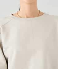 K2KLA41044 a.v.v(アー・ヴェ・ヴェ) ラメ裏起毛タックスリーブスウェット グレー