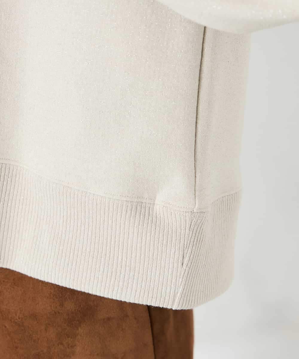 K2KLA41044 a.v.v(アー・ヴェ・ヴェ) ラメ裏起毛タックスリーブスウェット グレー