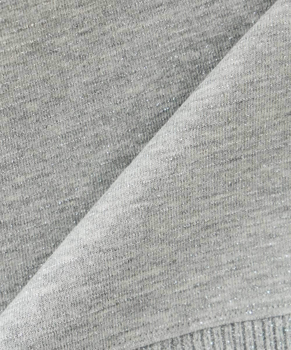 K2KLA41044 a.v.v(アー・ヴェ・ヴェ) ラメ裏起毛タックスリーブスウェット グレー