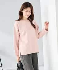 K2KLA46044 a.v.v(アー・ヴェ・ヴェ) エンボスロゴスウェードトップス ピンク