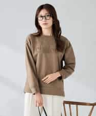 K2KLA46044 a.v.v(アー・ヴェ・ヴェ) エンボスロゴスウェードトップス ピンク