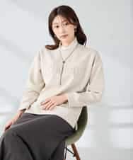 K2KLA46044 a.v.v(アー・ヴェ・ヴェ) エンボスロゴスウェードトップス ピンク