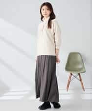 K2KLA46044 a.v.v(アー・ヴェ・ヴェ) エンボスロゴスウェードトップス ピンク