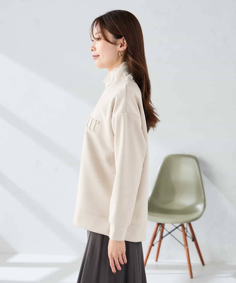 K2KLA46044 a.v.v(アー・ヴェ・ヴェ) エンボスロゴスウェードトップス ピンク