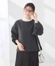 K2KLD32049 a.v.v(アー・ヴェ・ヴェ) フクレ ジャガードトップス ダークグレー