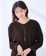 K2KLD37039 a.v.v(アー・ヴェ・ヴェ) リップル Vネック プルオーバー ブラウン