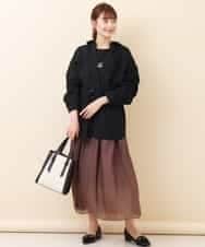 K2KLJ42029 a.v.v(アー・ヴェ・ヴェ) 【洗える/レイヤードスタイルに最適】ラウンドヘムロングスリーブロゴTシャツ ベージュ