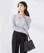 K2KTD05029 a.v.v(アー・ヴェ・ヴェ) シアーハイネックカットソー ライトブルー