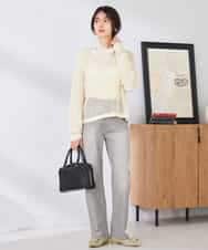 K2KTD05029 a.v.v(アー・ヴェ・ヴェ) シアーハイネックカットソー ライトブルー