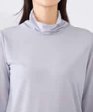 K2KTD05029 a.v.v(アー・ヴェ・ヴェ) シアーハイネックカットソー ライトブルー