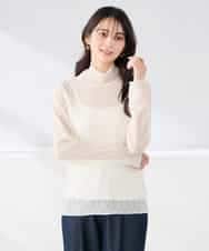 K2KTD06029 a.v.v(アー・ヴェ・ヴェ) シアーウェーブハイネックカットソー アイボリー