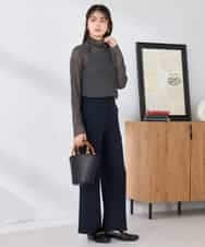 K2KTD06029 a.v.v(アー・ヴェ・ヴェ) シアーウェーブハイネックカットソー アイボリー