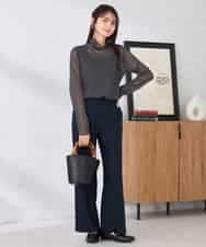 K2KTD06029 a.v.v(アー・ヴェ・ヴェ) シアーウェーブハイネックカットソー アイボリー