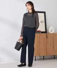 K2KTD06029 a.v.v(アー・ヴェ・ヴェ) シアーウェーブハイネックカットソー アイボリー