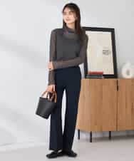 K2KTD06029 a.v.v(アー・ヴェ・ヴェ) シアーウェーブハイネックカットソー アイボリー