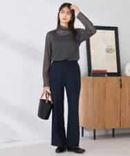 K2KTD06029 a.v.v(アー・ヴェ・ヴェ) シアーウェーブハイネックカットソー アイボリー