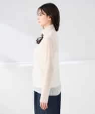 K2KTD06029 a.v.v(アー・ヴェ・ヴェ) シアーウェーブハイネックカットソー アイボリー